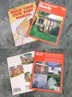 Book Lot Build Your Own Shed Manual How to Design Build Sheds