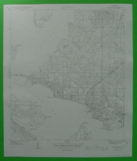 PANAMA CITY, ST. ANDREWS, FLORIDA, 1943 TOPO MAP