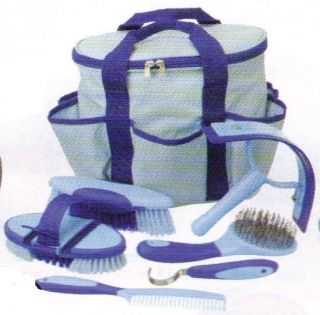 Horse 6 Piece Grooming Kit Multi Pocket Carry Bag