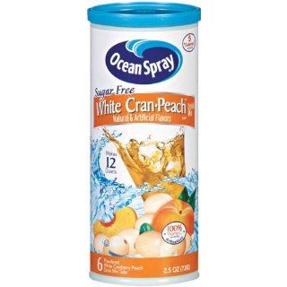 Ocean Spray Drink Mix White Cran   Peach   8 Pack Grocery