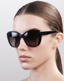  black $ 345 00 alexander mcqueen embossed oversized sunglasses black
