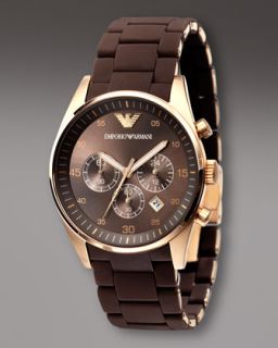 N11Z2 Emporio Armani Chronograph Sport Watch, Brown