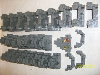 NICE Lego Dark Grey castle/rock walls lot. Must Have for any castle