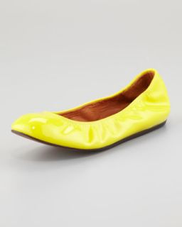 patent ballerina flat yellow $ 495