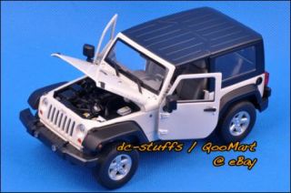 Welly 1 24 Jeep Wrangler Rubicon Diecast Model in White