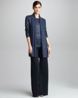 428L Donna Karan Sequined Cashmere Silk Twinset & Crepe Double Jersey
