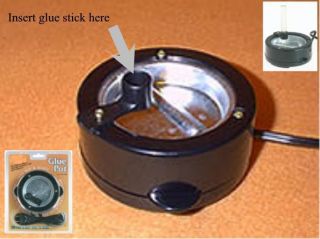 New Small Hot Melt Glue Pot Skillet Round 4 Diameter Stick Holder