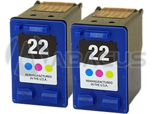 PACK Remanufactured HP 22 Color Ink Cartridge for OfficeJet 5609