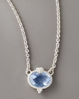 Y0TGB Judith Ripka Heart & Quartz Pendant Necklace
