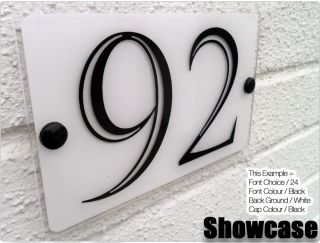 Contemporary House Sign Plaque Door Number 1   999 Personalised Name