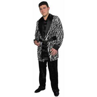   Adult Zebra Smoking Jacket Costume (SizeMd 40 42) Clothing