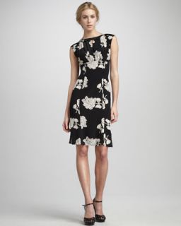 Mendel Floral Print Dress With Draped Bodice   