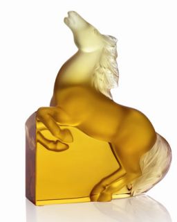 Lalique Amber Kazak Horse Figure   