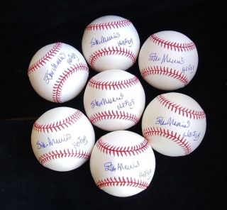 STAN MUSIAL Signed Baseball HOF 69 Autographed Ball Baseball PSA COA 7