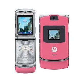 Pink   Motorola RAZR V3 V3r Cell Phone, Bluetooth, Camera