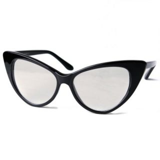 80s   Cathy Cat Eye Glasses   Black Clothing