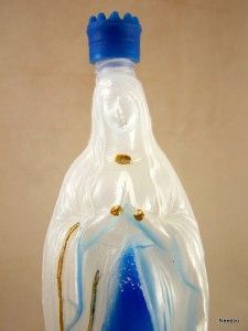 Our Lady of Lourdes Holy Water Bottle Font Pray Italy