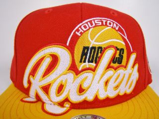 Houston Rockets Snapback Hat Red Jumbo Scribe Logo Scola Martin 47