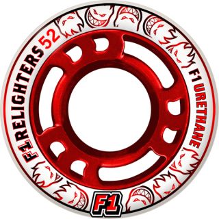  F1 Firelighter White Red Skate Wheels 52mm White Red Skateboard