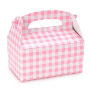 Pink Gingham Empty Favor Boxes (4) Party Supplies Toys