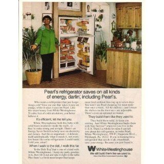 1977 Pearl Bailey White Westinghouse Refrigerator Print Ad