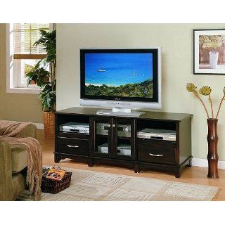 Dark brown finish wood TV / Plasma / LCD stand