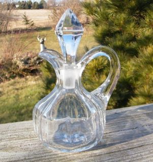 Vintage Heisey Glass Puritan 341 Cruet Vinegar Oil 4oz Bottle Decanter