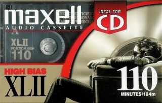 Maxell XLII 110 High Bias Type II Audio Cassette Tape New Sealed