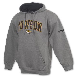 Towson Tigers Arch NCAA Mens Hoodie Heather Grey