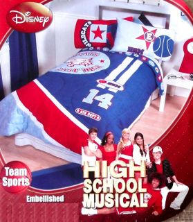 High School Musical Sports Full Comforter Sheets Drapes Bedding Set