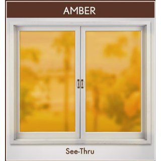 Amber Deco Tint 48 x 43 See Through Stained Glass Window