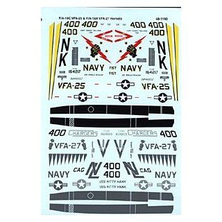   F/A 18 A/C Hornet: VFA 25, VFA 27 (1/48 decals): Toys & Games