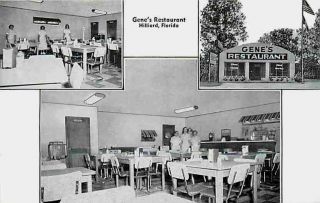 Hilliard Florida FL 1940s Interior Exterior Genes Restaurant Vintage