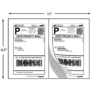 600 Half Sheet Shipping Labels Laser/Inkjet USPS UPS Fedex