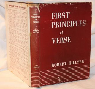  Book First Principles of Verse by Robert Hillyer Hardcover 1938 1st Ed