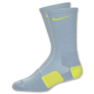 Nike Elite Mens Basketball Crew Socks Blue Grey