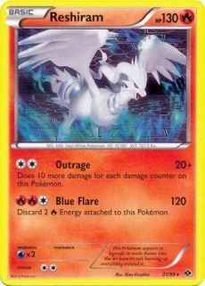 Rare RESHIRAM (Next Destinies #21) Pokemon Card   MINT [FREE COMBINED
