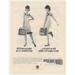 1966 RCA Minikin Portable TV Solid Copper Circuits Print