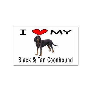 I Love My Black and Tan Coonhound Rectangular Sticker
