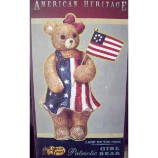 American Heritage Land of the Free Patriotic Girl Bear