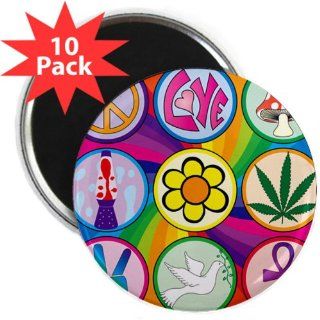 2.25 Magnet (10 Pack) 60s Icons Rainbow Swirl Everything