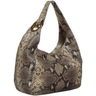  Kors Fulton Medium Shoulder Handbag Hobo Bag Sand Python