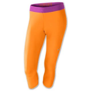 Nike Relay Womens Running Capri Pants Vivid Orange