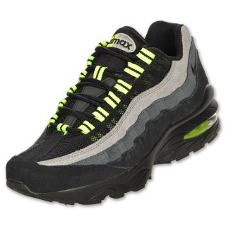 Boys Gradeschool Nike Air Max 95 Black/Grey/Volt