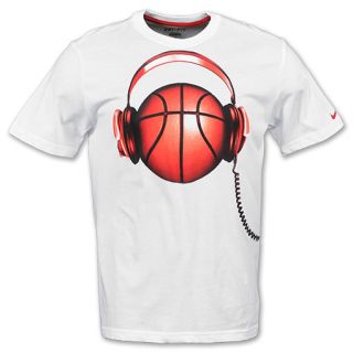 Nike Baller Beats Mens Tee Shirt White/Varsity Red