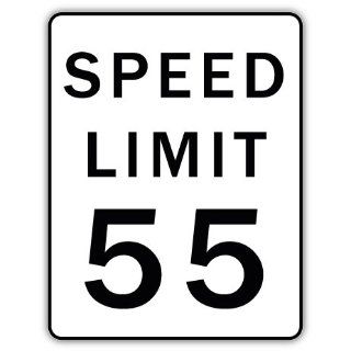Speed limit 55 car bumper sticker decal 5 x 6