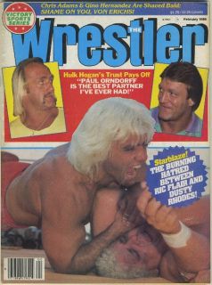 The Wrestler Magazine Feb 1986 Ric Flair vs Rhodes Hogan