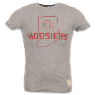 Indiana Hoosiers Retro Logo Mens Tee Shirt Grey