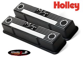 Holley SBC SB Chevy 262 400 M T Black Wrinkle Finned Aluminum Valve