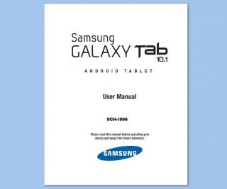 Samsung Galaxy Tablet 10 1 SCH i905 User Manual for Verizon US